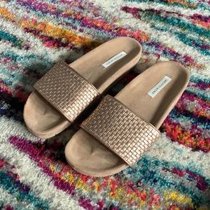 Rose Gold Slides Sandals